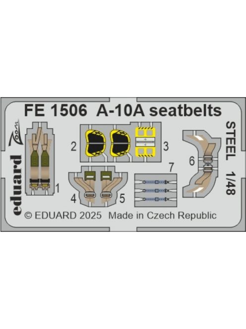 Eduard - A-10A seatbelts STEEL  GREAT WALL HOBBY