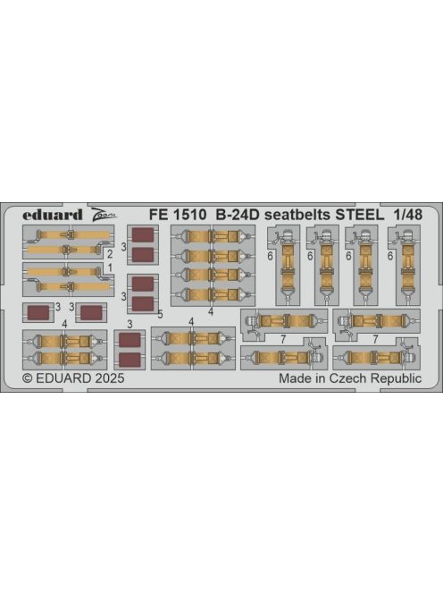 Eduard - B-24D seatbelts STEEL  HOBBY BOSS