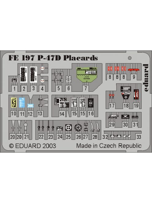 Eduard - P-47D Thunderbolt Placards 