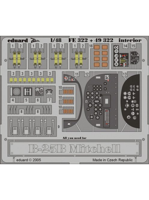 Eduard - B-25B Mitchell interior for Accurate Miniatures