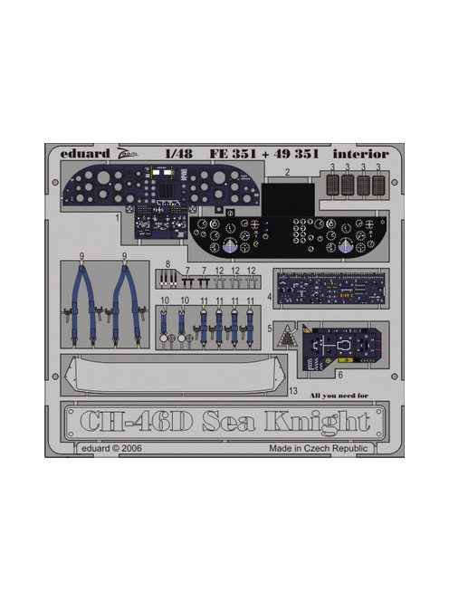 Eduard - CH-46D Sea Knight interior for Academy