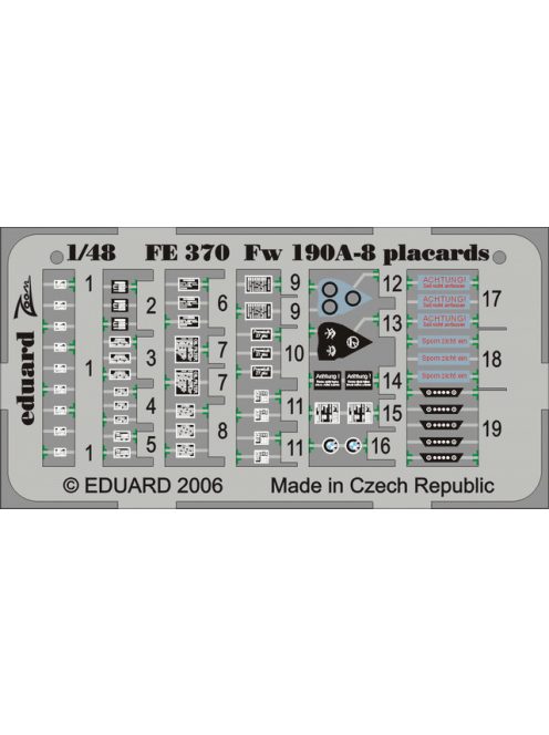 Eduard - Fw 190A-8 placards for Eduard