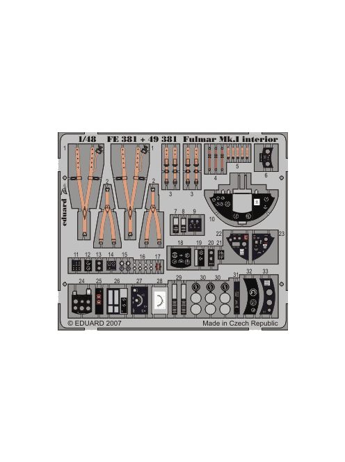 Eduard - Fulmar Mk.I interior self adhesive for MPM