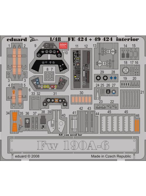 Eduard - Fw 190A-6 interior for Hasegawa