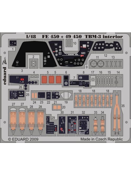 Eduard - TBM-3 interior selbstklebend for Hobby Boss