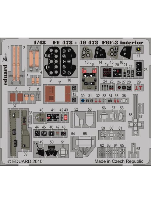 Eduard - F6F-3 interior S.A. for Hobby Boss 