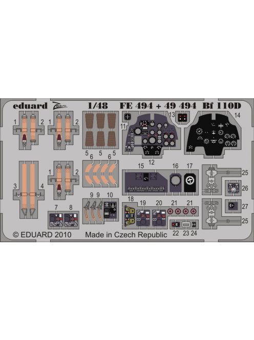 Eduard - Bf 110D interior S.A. for Dragon 