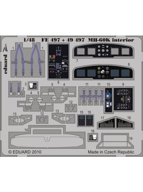 Eduard - MH-60K interior S.A. for Italeri 