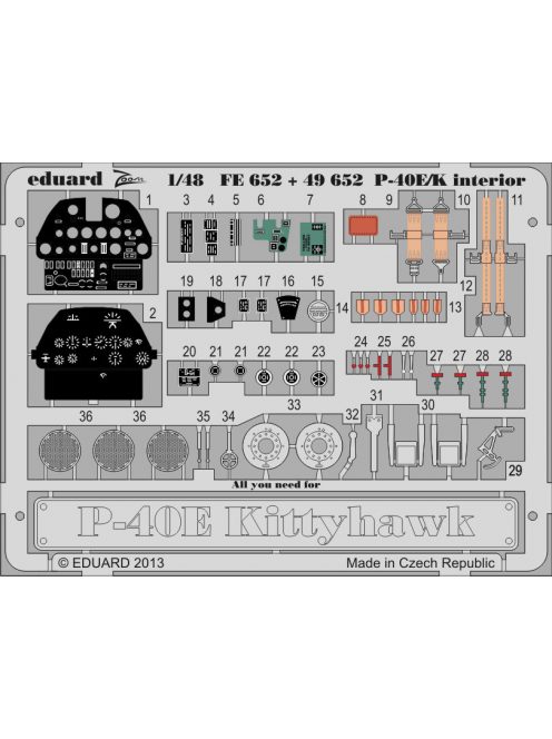 Eduard - P-40E/K interior for Italeri 