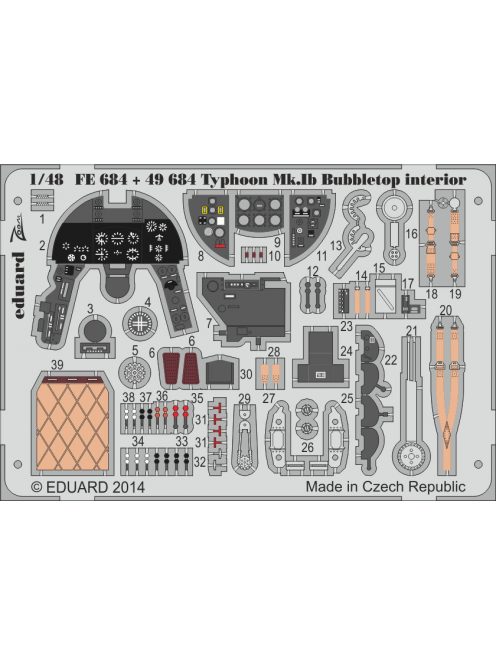 Eduard - Typhoon Mk.Ib Bubbletop interior f.Itale 