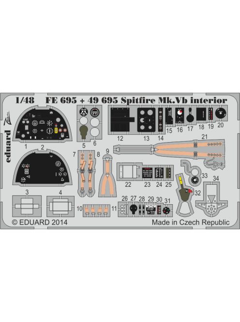 Eduard - Spitfire Mk.Vb interior S.A. for Airfix 