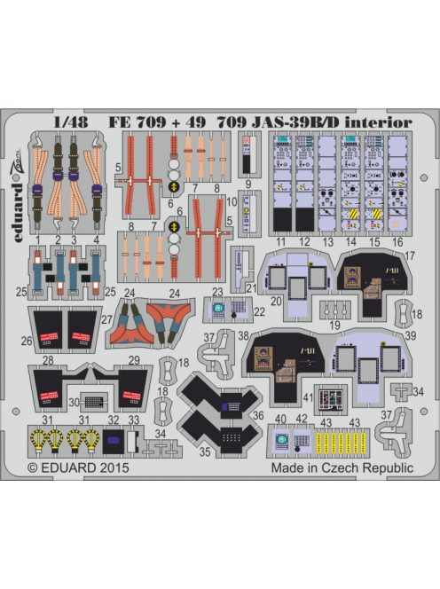 Eduard - JAS-39B/D interior S.A. for Kitty Hawk 