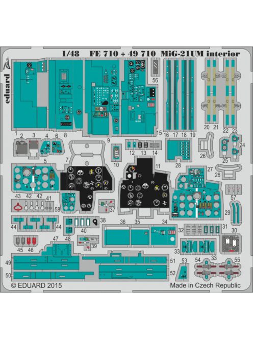 Eduard - MiG-21UM interior S.A. for Trumpeter 