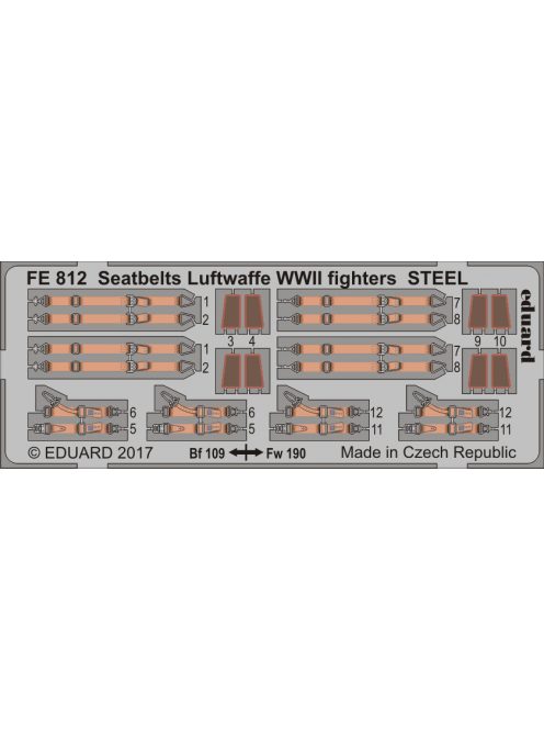 Eduard - Seatbelts Luftwaffe WWII fighters STEEL 