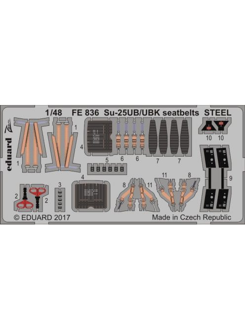 Eduard - Su-25UB/UBK seatbelts STEEL for SMER 