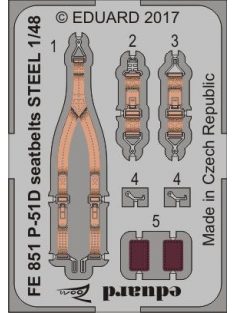 Eduard - P-51D seatbelts STEEL for Meng 