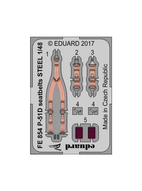 Eduard - P-51D seatbelts STEEL for Airfix 