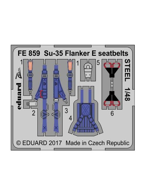 Eduard - Su-35 Flanker E seatbelts STEEL f.KittyH 