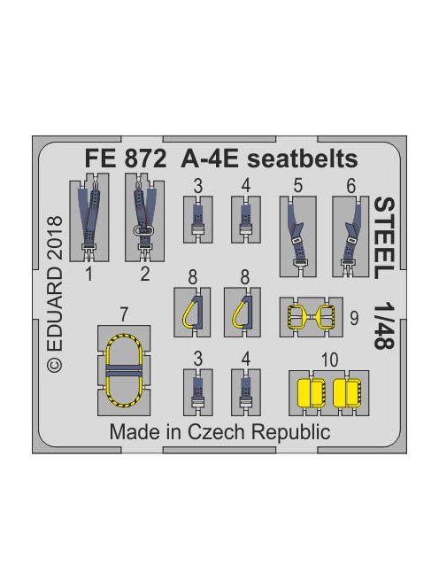 Eduard - A-4E seatbelts STEEL for Hobby Boss 