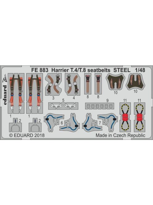 Eduard - Harrier T.4/T.8 seatbelts STEEL f.Kineti 