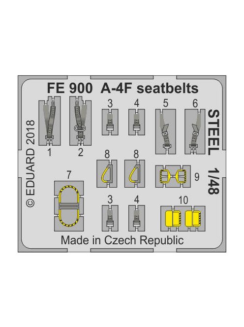 Eduard - A-4F seatbelts STEEL for Hobby Boss 