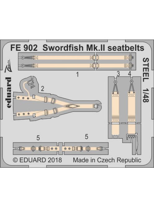 Eduard - Swordfish Mk.II seatbelts STEEL f.Tamiya 