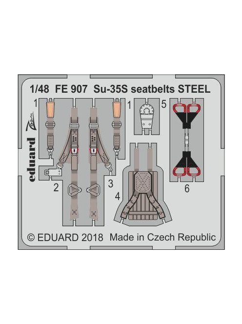 Eduard - Su-35S seatbelts STEEL f.Great WallHobby 