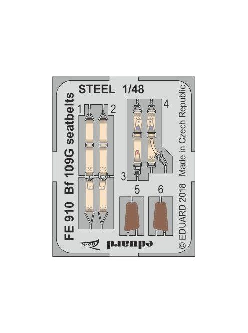 Eduard - Bf 109G seatbelts STEEL for Eduard 