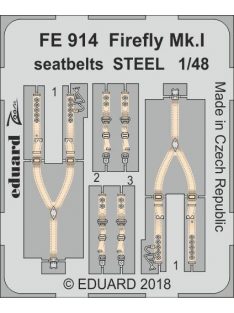 Eduard - Firefly Mk.I seatbelts STEEL for Trumpet 