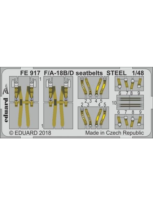 Eduard - F/A-18B/D seatbelts STEEL f.Kinetic 