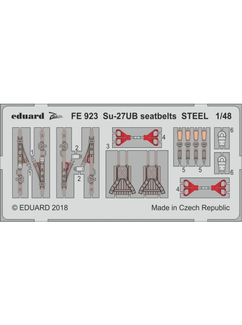 Eduard - Su-27UB seatbelts STEEL for Hobby Boss 