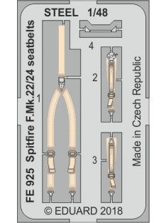 Eduard - Spitfire F.Mk.22/24 seatbelts STEEL f.Ai 