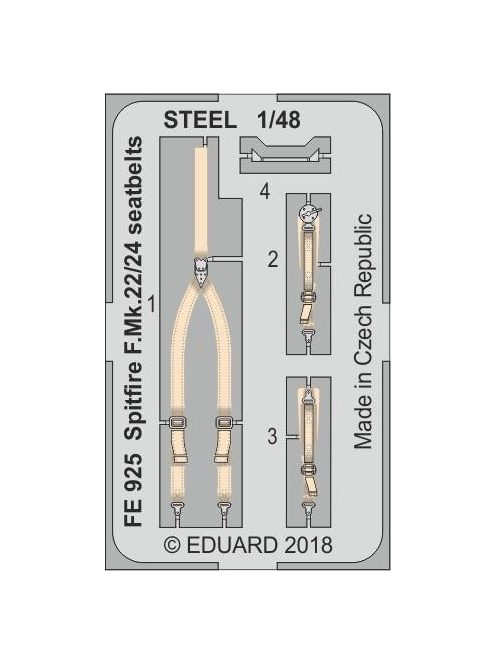 Eduard - Spitfire F.Mk.22/24 seatbelts STEEL f.Ai 