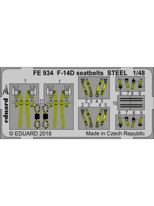 Eduard - F-14D seatbelts STEEL for Tamiya 