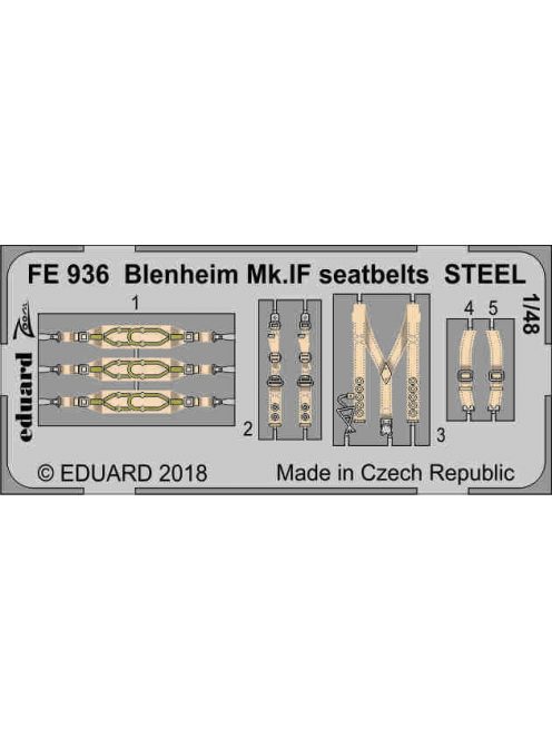 Eduard - Blenheim Mk.IF seatbelts STEEL for Airfi 