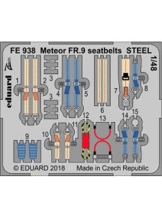 Eduard - Meteor FR.9 seatbelts STEEL for Airfix 