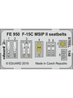 Eduard - F-15C MSIP II seatbelts STEEL f.GreatWal 