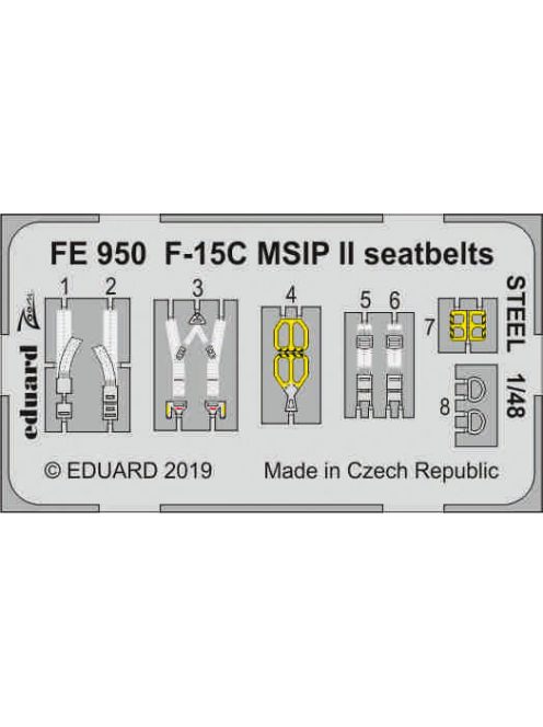 Eduard - F-15C MSIP II seatbelts STEEL f.GreatWal 