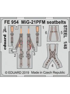 Eduard - MiG-21PFM seatbelts STEEL for Eduard 