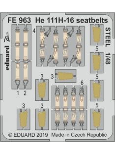 Eduard - He 111H-16 seatbelts STEEL for ICM 