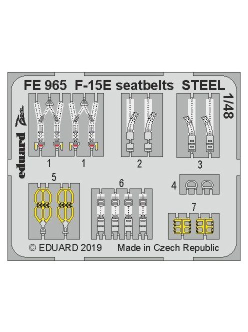 Eduard - F-15E seatbelts STEEL f.Great Wall Hobby 