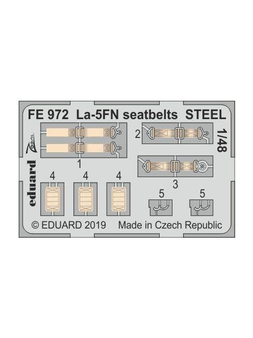 Eduard - La-5FN seatbelts STEEL for Zvezda 