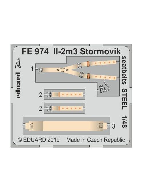 Eduard - Il-2m3 Stormovik seatbelts STEEL f.Accur 