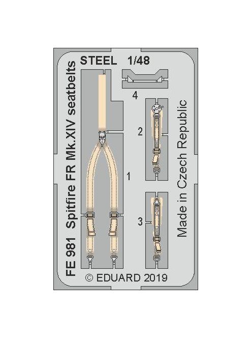 Eduard - Spitfire FR Mk.XIV seatbeltsSTEEL f.Airf 