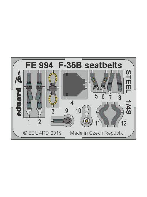 Eduard - F-35B seatbelts STEEL for Kitty Hawk 