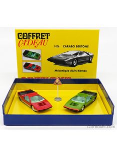   Edicola - Alfa Romeo Set 2X 33 Carabo Bertone 1968 - Coffret Box Green Red