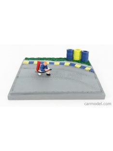   Edicola - Diorama Soccorritore Stradale Pista - Fireman Race Grey Blue Yellow