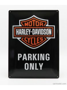   Edicola - Accessories 3D Metal Plate - Harley Davidson Black Orange