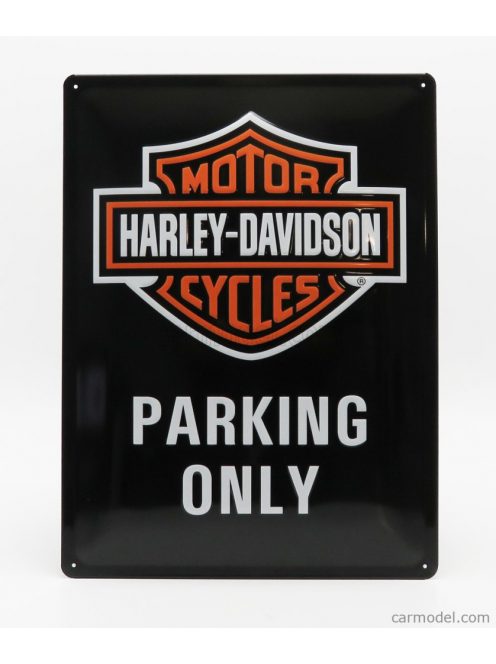 Edicola - Accessories 3D Metal Plate - Harley Davidson Black Orange