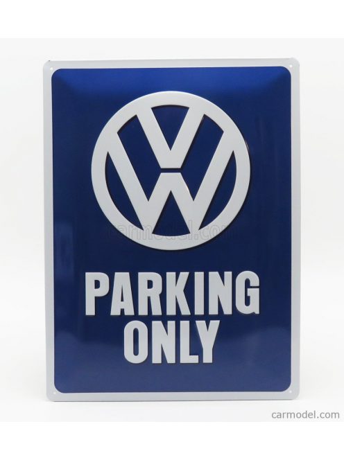 Edicola - Accessories 3D Metal Plate - Volkswagen Parking Only Blue White